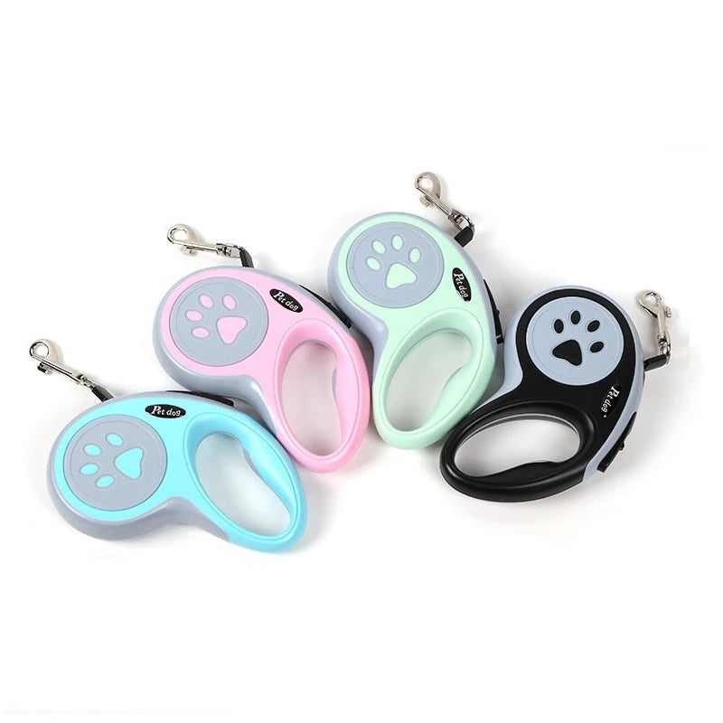 3M/5M Retractable Nylon Dog Leash | Automatic Extending Lead for Small Dogs & Cats