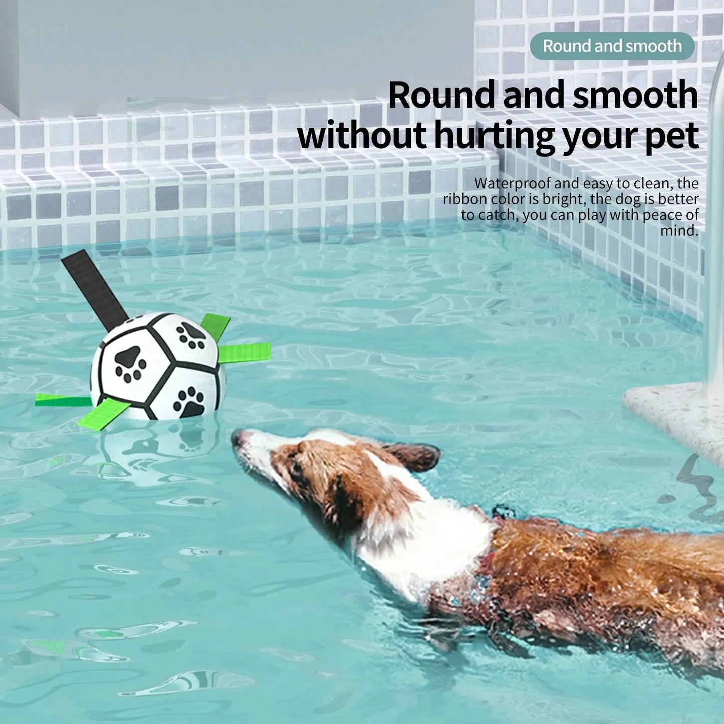Interactive Dog Toy Football | Bite-Resistant Training Ball for Dogs - Perfect for Pulling and Fetching