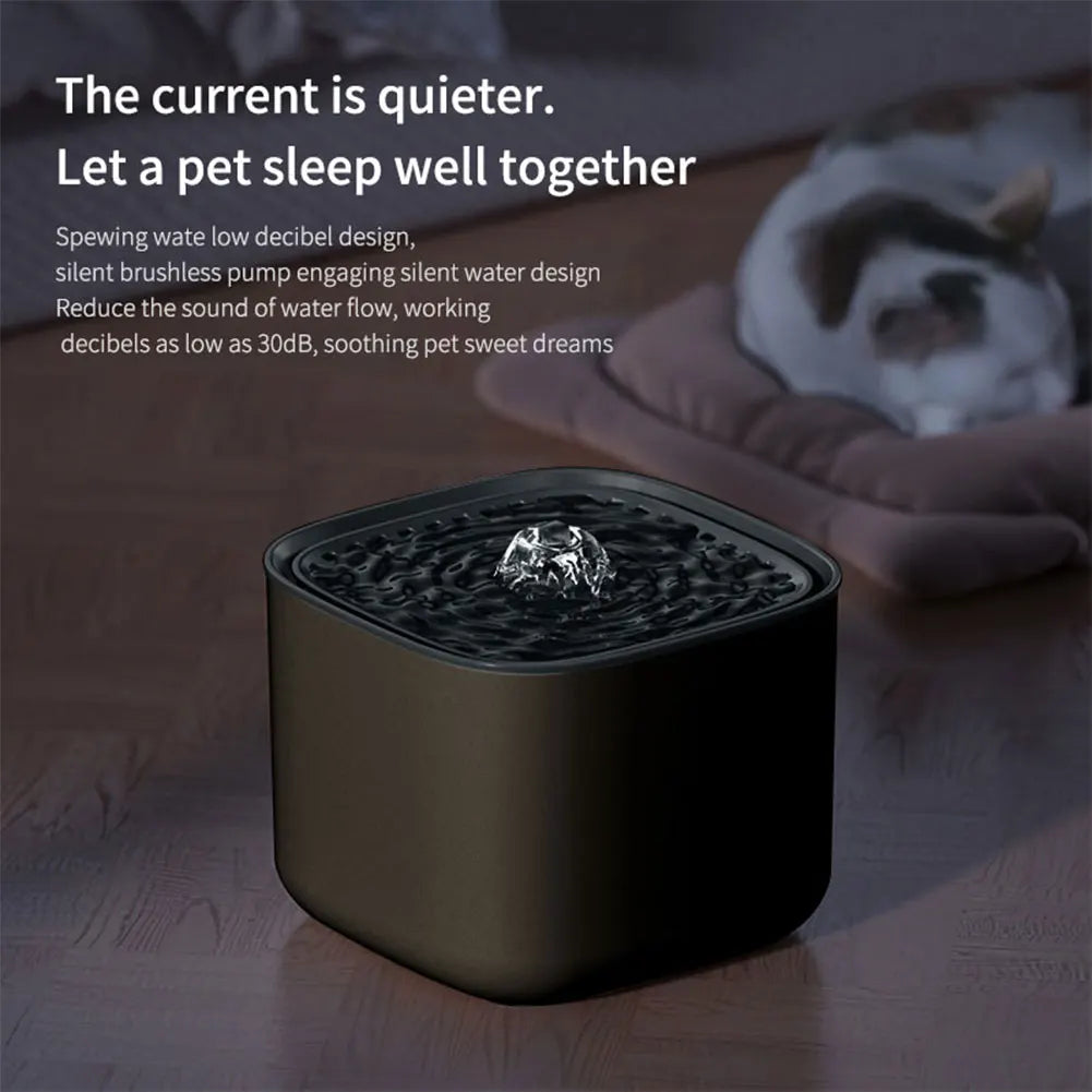 3L Automatic Cat Water Fountain | USB Electric Recirculating Filter Dispenser with Mute Operation