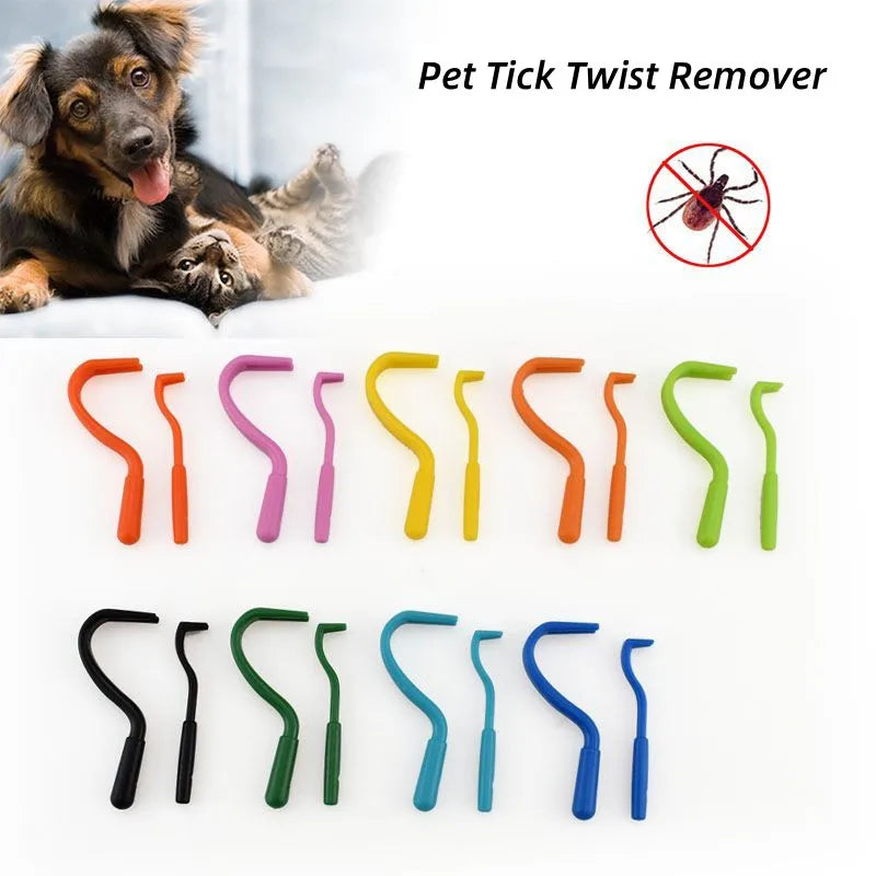 3Pcs/2Pcs Pet Flea Remover Tool Kit | Plastic Scratching Hook and Tick Picker for Cats and Dogs