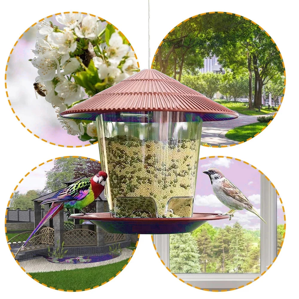 Transparent Hanging Bird Feeder | Outdoor Peanut Nut Feeding Station & Seed Food Dispenser