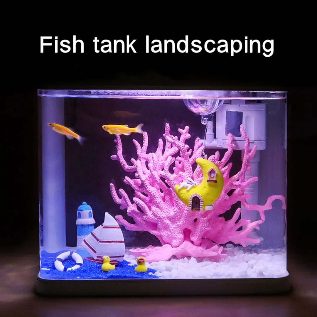 Aquascape Simulation Coral | Resin Fake Coral Decorations for Fish Tanks & Aquariums