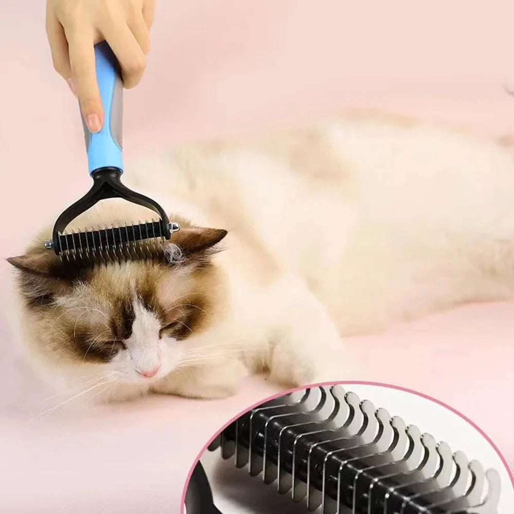 Professional Pet Deshedding Brush | Dog & Cat Hair Remover