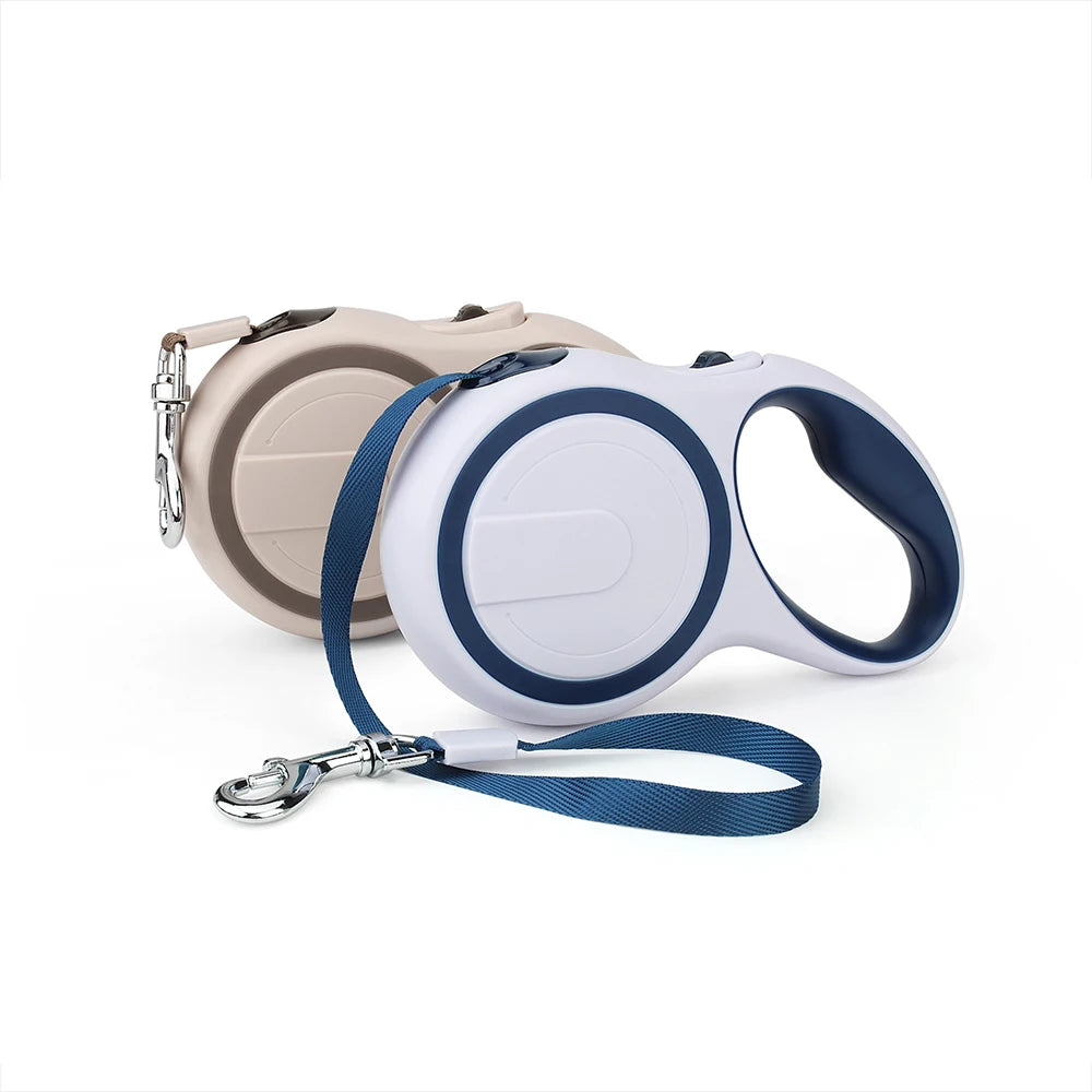 Long Strong Pet Leash for Large Dogs | Durable Nylon Retractable 5M Automatic Extending Lead
