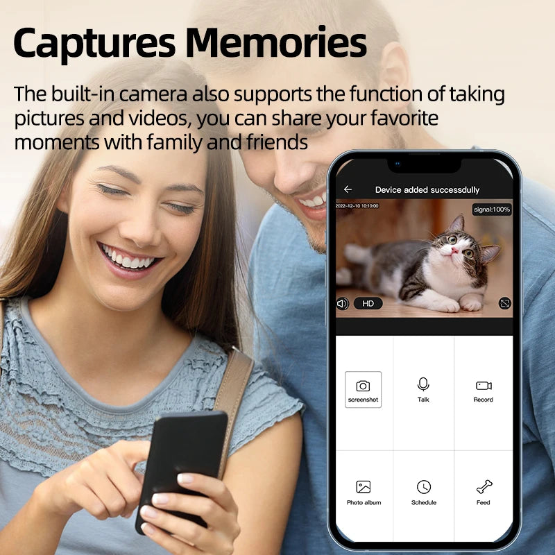 Automatic Cat Feeder with Camera | Video Dispenser & Smart Voice Recorder for Cats & Dogs