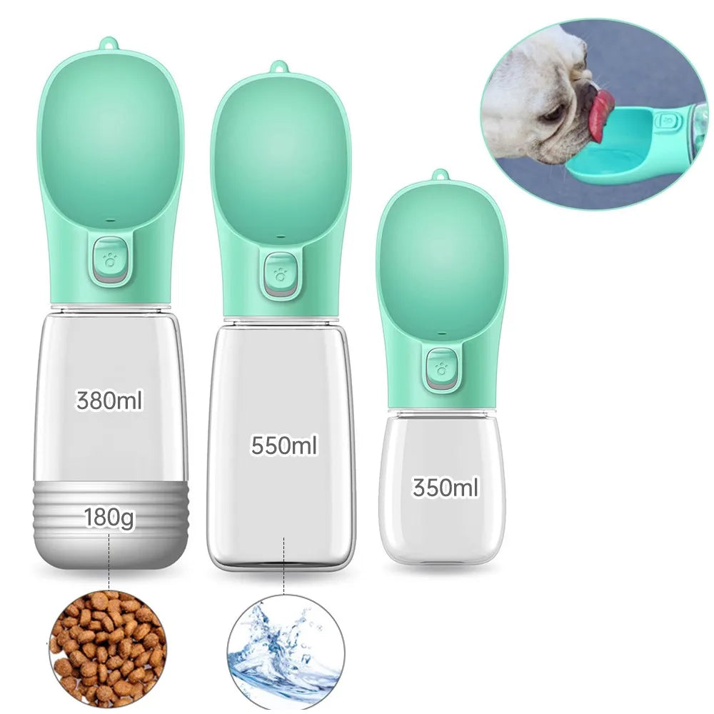 Portable Dog Water Bottle | Food and Water Container for Outdoor Travel | Pet Feeder Bowl & Water Dispenser