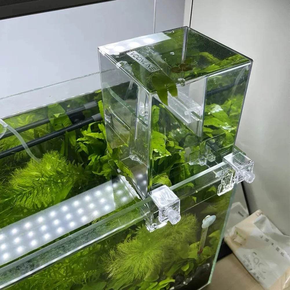 Clear Aerial Aquarium Extender | Negative Pressure Fish Tank with Ecological Landscaping Decoration