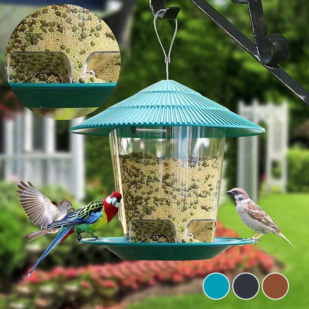 Transparent Hanging Bird Feeder | Outdoor Peanut Nut Feeding Station & Seed Food Dispenser