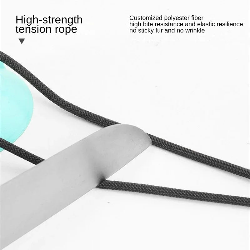 Suction Cord Leaky Pet Toy Ball | TPR Teething Vent Ball for Dogs - Indestructible Vocal Toy for Big & Small Dogs