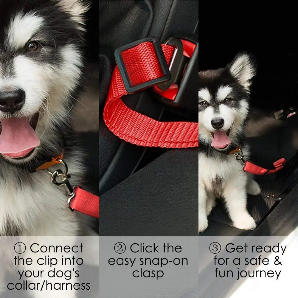 Adjustable Pet Dog Car Seat Belt | Safety Harness for Small & Medium Dogs | Travel Pet Supplies
