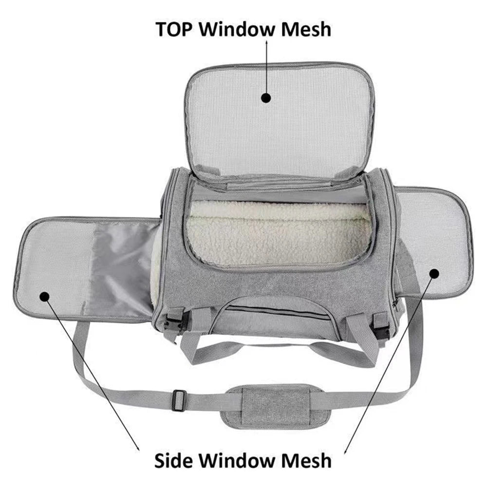 Portable Breathable Pet Carrier Bag for Cats & Dogs | Ideal Outgoing Travel Storage