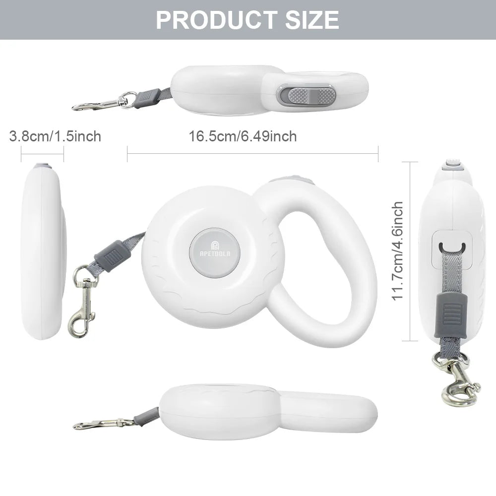 APETDOLA Retractable Dog Leash | Reflective Rope with Automatic Extension for Pet Walking