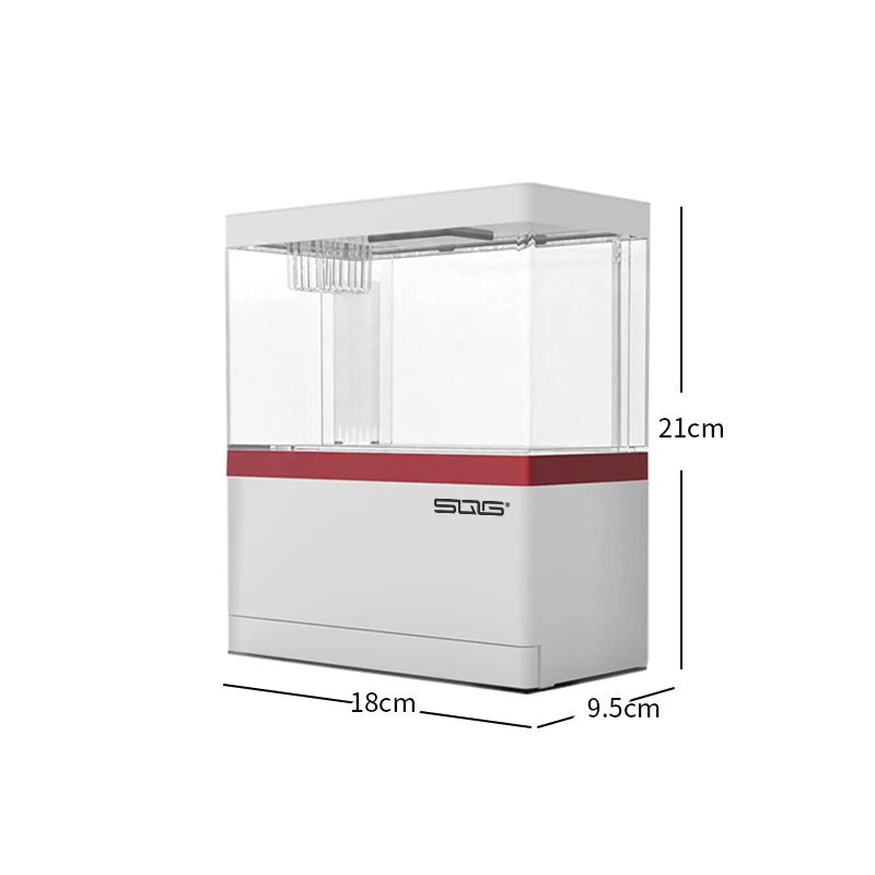 Self-Circulating Mini Fish Tank | Eco-Friendly Desktop Aquarium with Charging Filter