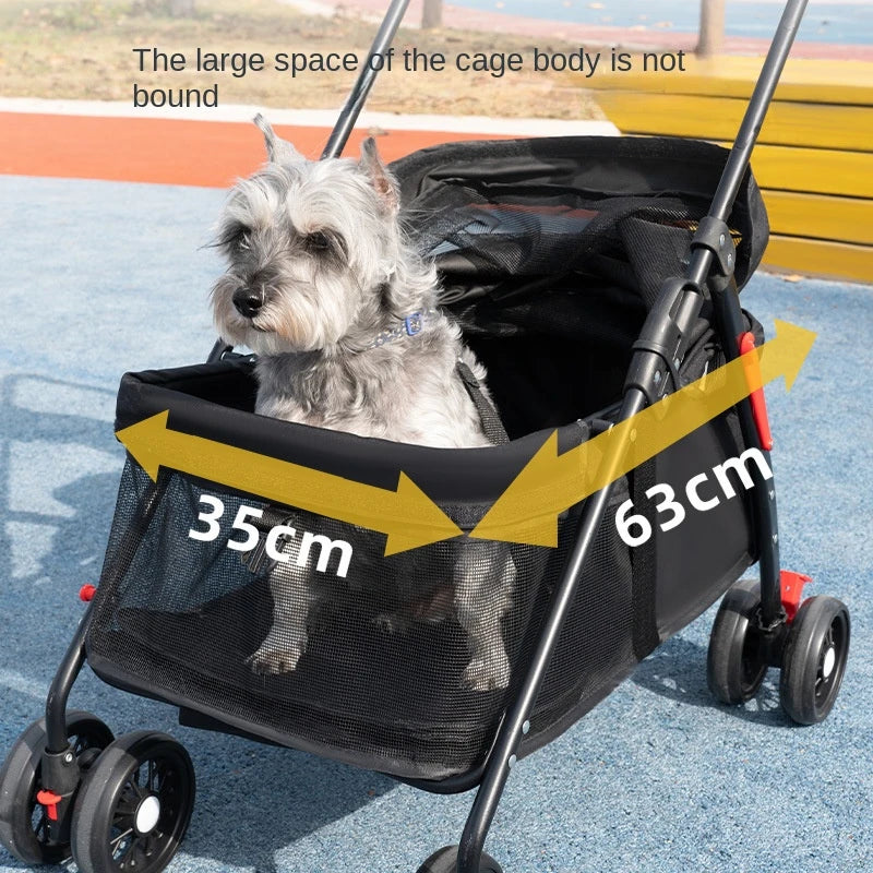 Universal Dog Carrier Bag | Large Vision Folding Pet Stroller for Cats & Dogs