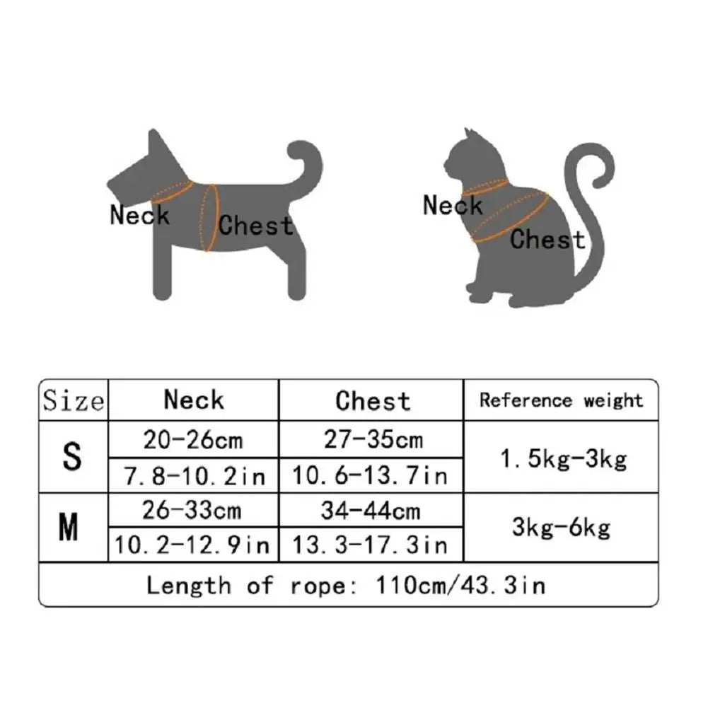 Adjustable Undershirt Style Pet Harness | Breathable Leash for Small Dogs and Cats