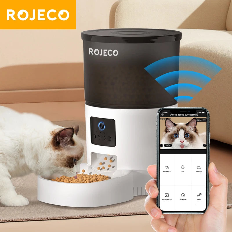 Automatic Cat Feeder with Camera | Video Dispenser & Smart Voice Recorder for Cats & Dogs