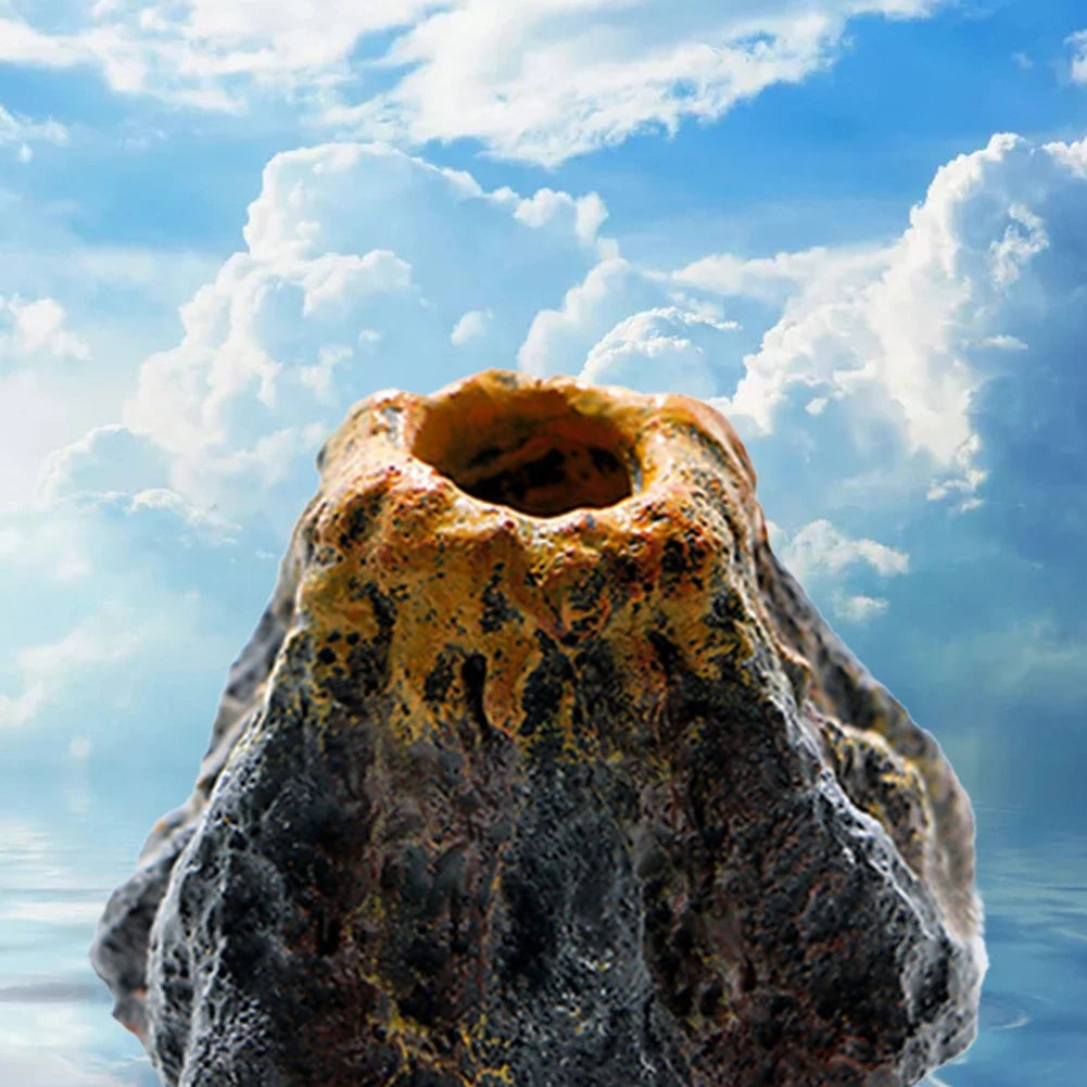 Volcano Shape Aquarium Decor | Air Bubble Stone Oxygen Pump Fish Tank Ornament