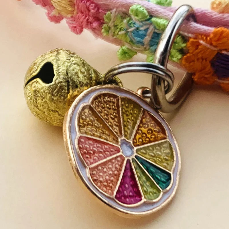 Adjustable Rainbow Cat Collars with Bell | Cute Kitten Collars for Small Dogs and Pets - Stylish Pet Accessories