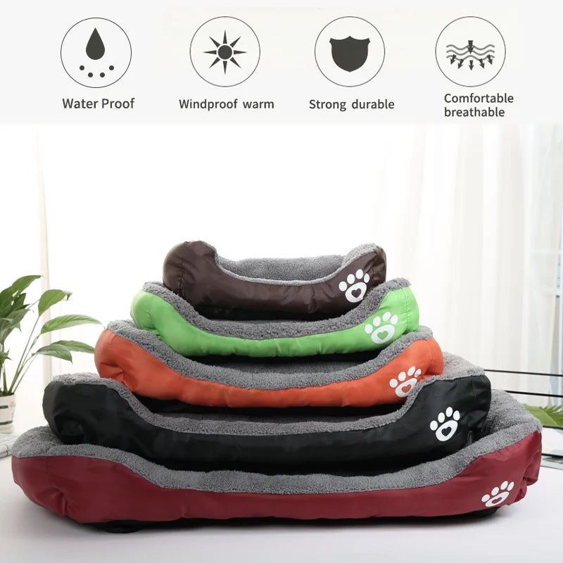 Large Square Nest S-3XL Pet Large Dog Bed for Small Medium Dogs Soft Fleece