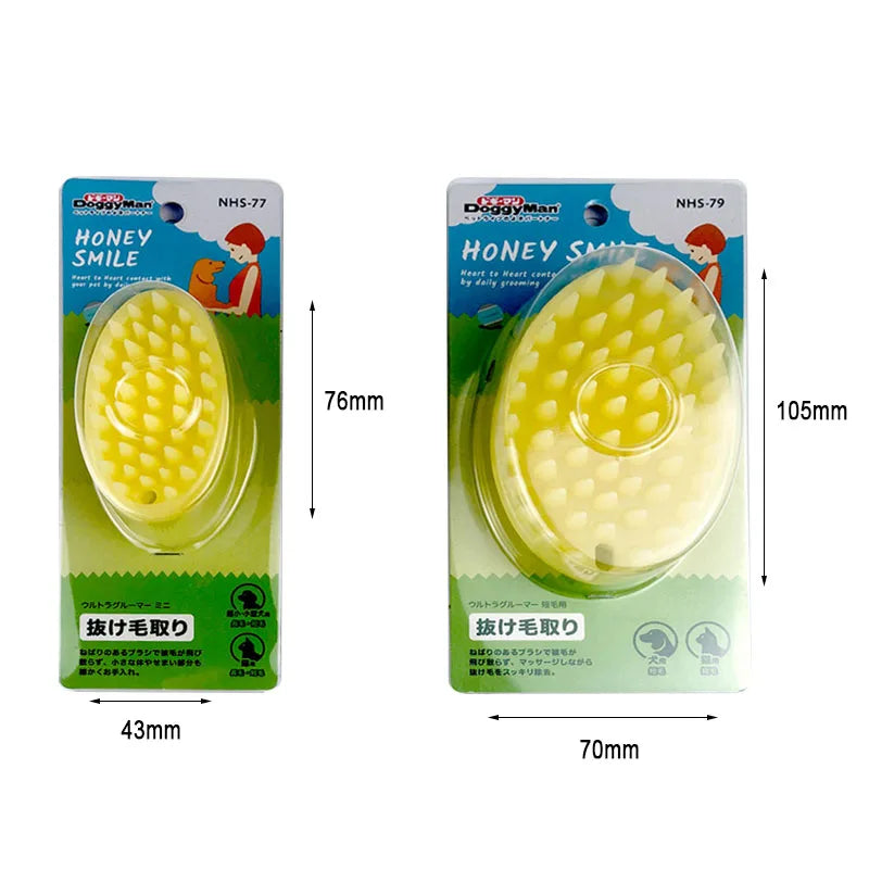 Pet Massage Brush Combs for Dogs and Cats | Soft Silicone Bristles for Gentle Hair Removal and Cleaning