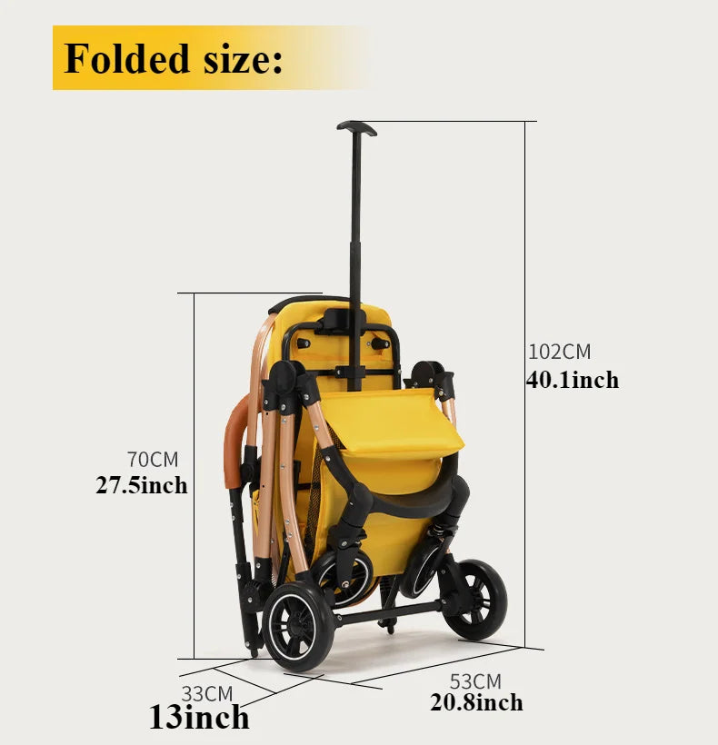 2-in-1 Pet Stroller for Medium/Large Dogs & Cats | Portable Folding Cart with Canopy