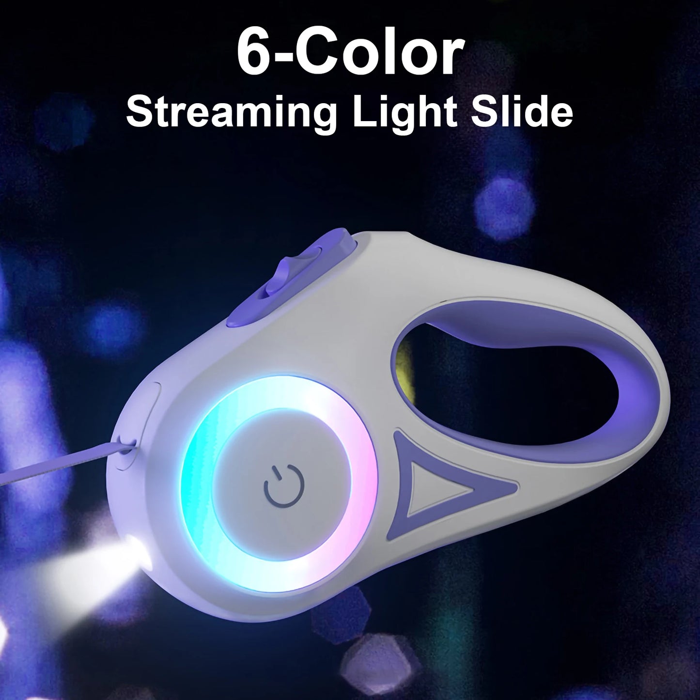 Streamer LED Dog Leash | Automatic Extending Nylon Lead for Premium Pet Walking