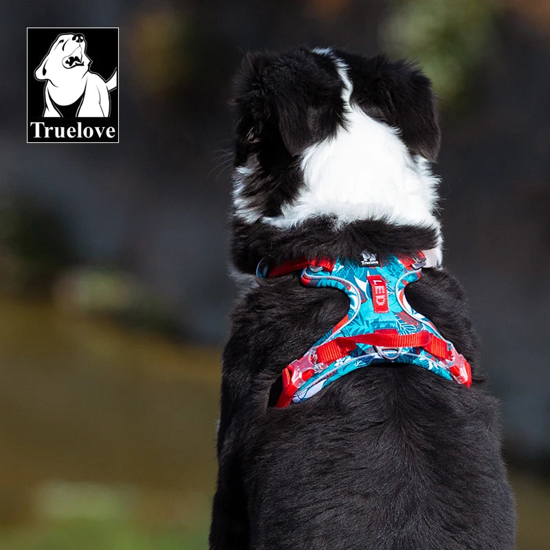 TrueLove Pet Harness: No Pull, Split Design for Small, Medium & Large Dogs | Fashionable Outdoor Harness