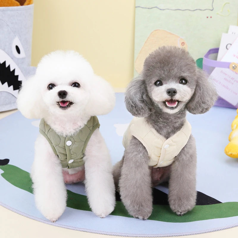 Winter Pet Dog Vest Jacket for Small Medium Dogs Cats Warm Cotton Clothes