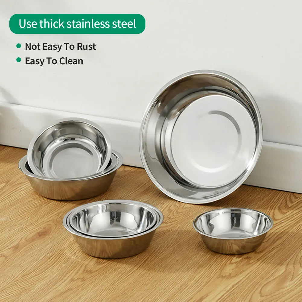 Large Capacity Stainless Steel Dog & Cat Bowl | Durable Metal Feeder for Food and Water
