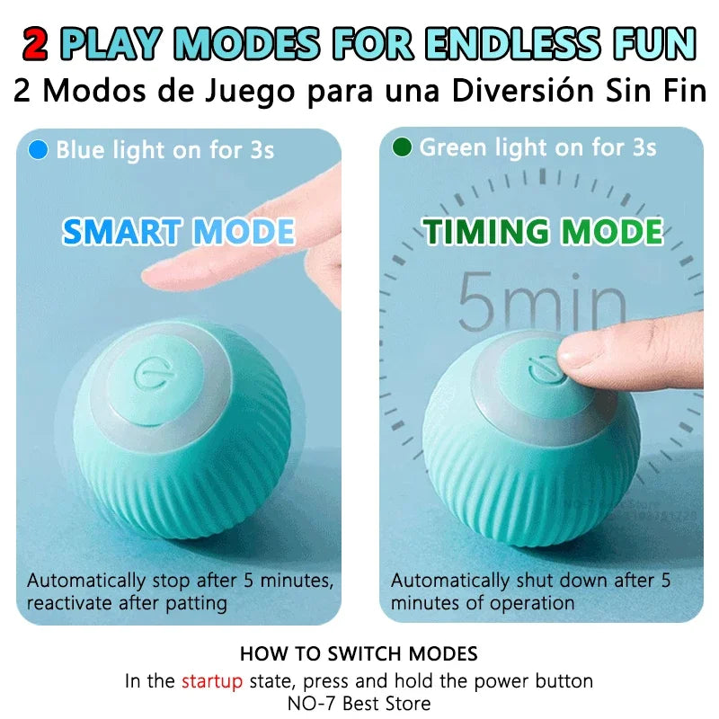 TOUA LED Electric Cat Ball | Automatic Rolling Smart Dog Toy for Interactive Training - Perfect for Cats and Kittens