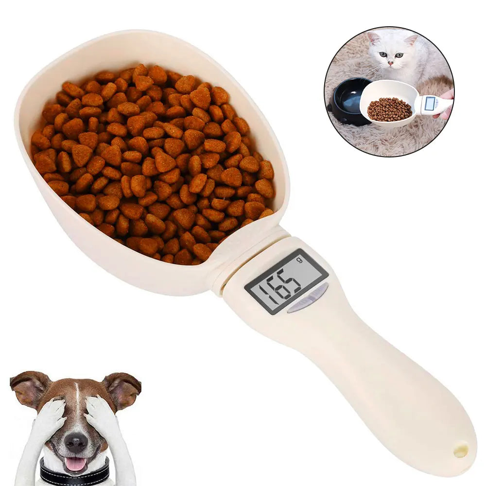 Digital Pet Food Measuring Scoop | Electronic Dog & Cat Food Measuring Cup with LED Display