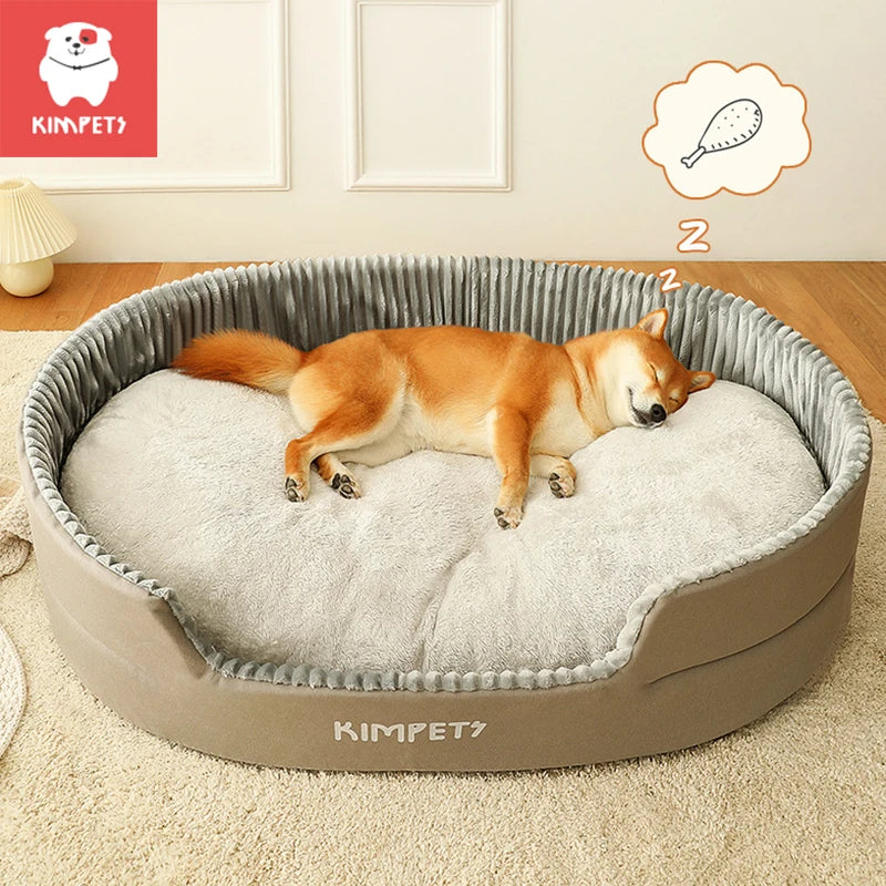 Kimpets Pet Dog Bed Removable Cat Mat Square Plush Kennel