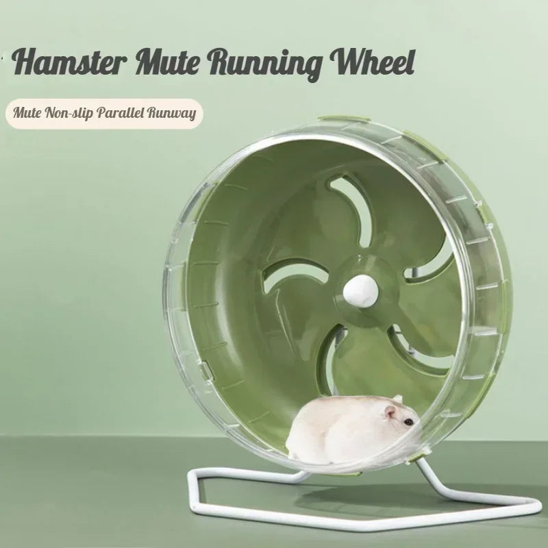 Silent Hamster Sport Running Wheel | Exercise Toy for Small Rodents, Mice & Gerbils with Brackets Accessories