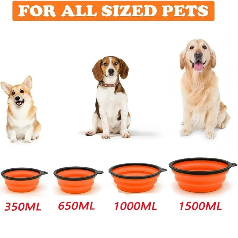 Collapsible Silicone Pet Bowl | Portable Dog Food & Water Bowl for Outdoor Travel