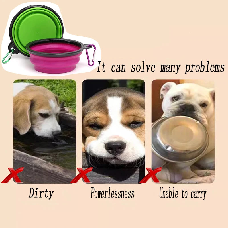 Collapsible Silicone Pet Bowl | Portable Dog Food & Water Bowl for Outdoor Travel