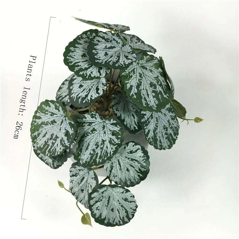 Artificial Terrarium Plant for Reptiles & Amphibians | Lifelike Tropical Leaves & Rattan Habitat Decor