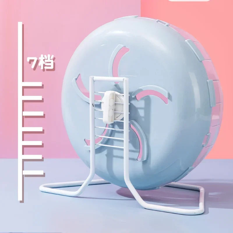 Silent Jogging Hamster Wheel | Exercise Play Toy for Small Rodents, Mice, and Gerbils with Brackets Accessories