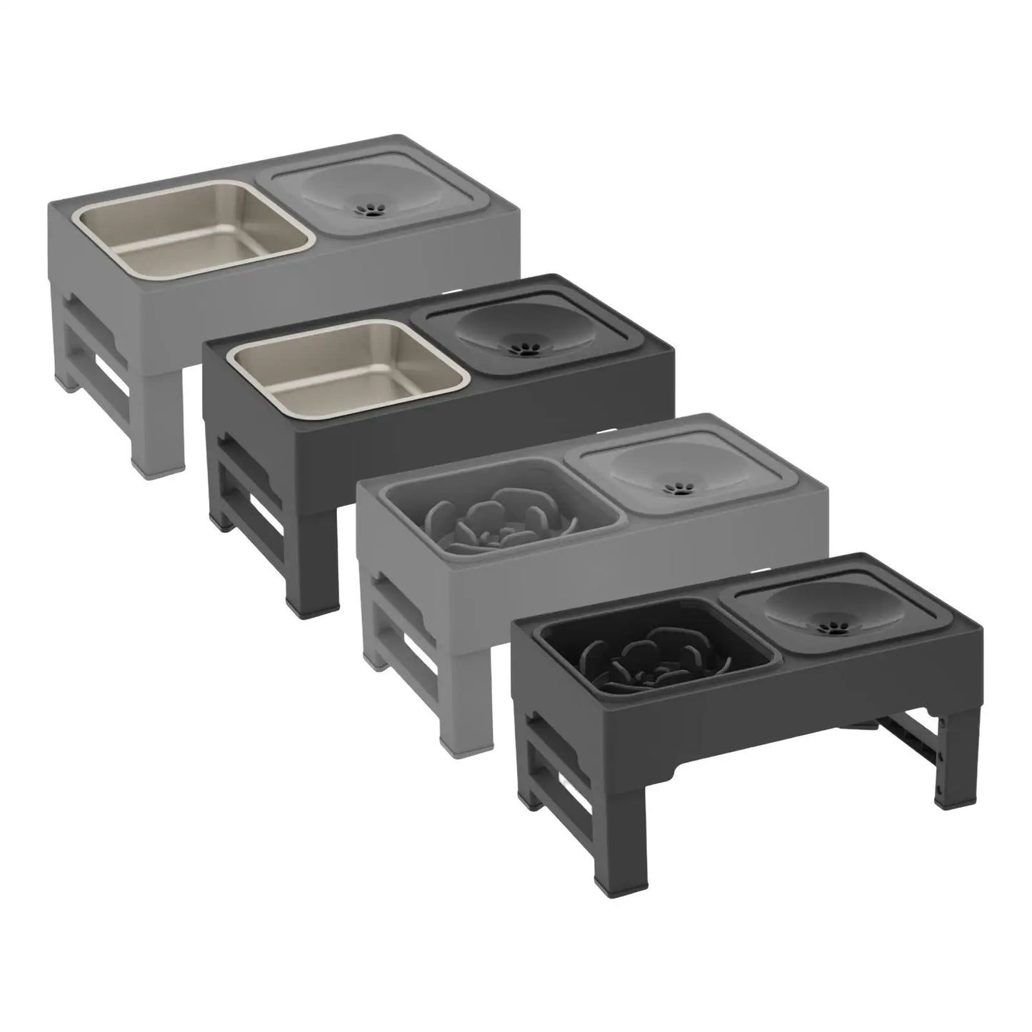 Adjustable Height Pet Dog Bowl with Stand | Water and Food Feeder for Small Dogs and Cats