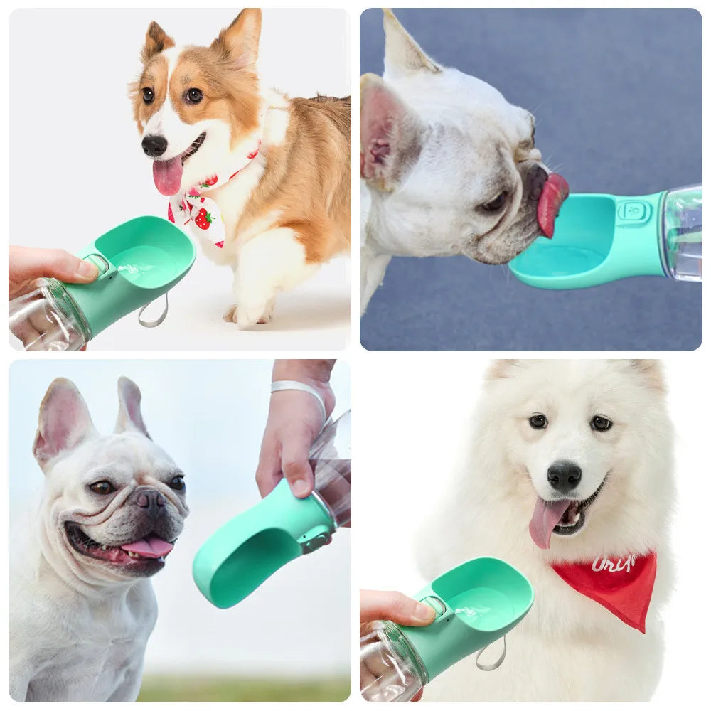 Portable Dog Water Bottle | Food and Water Container for Outdoor Travel | Pet Feeder Bowl & Water Dispenser