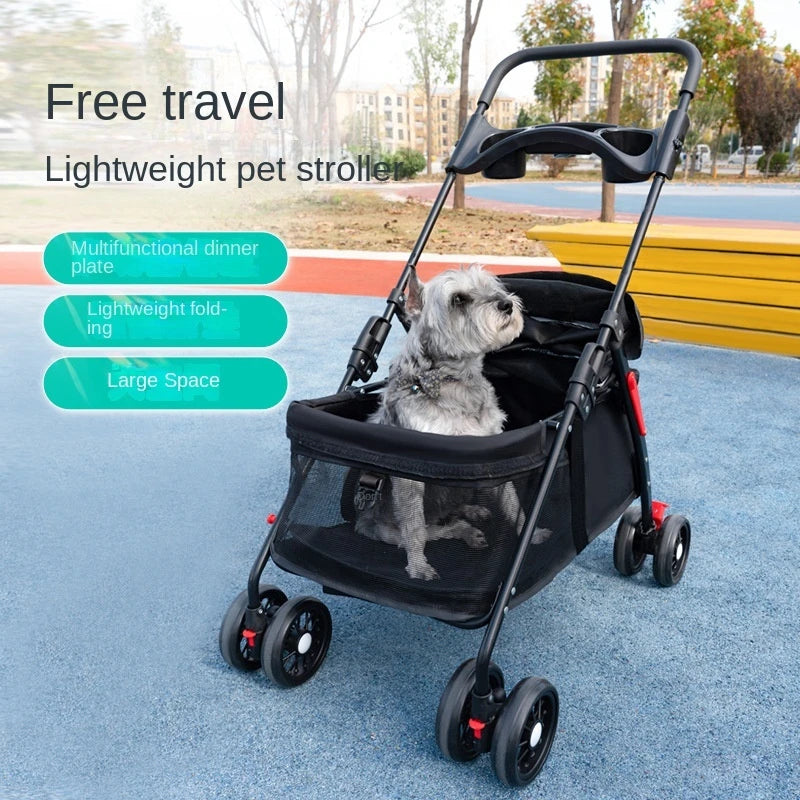 Universal Dog Carrier Bag | Large Vision Folding Pet Stroller for Cats & Dogs