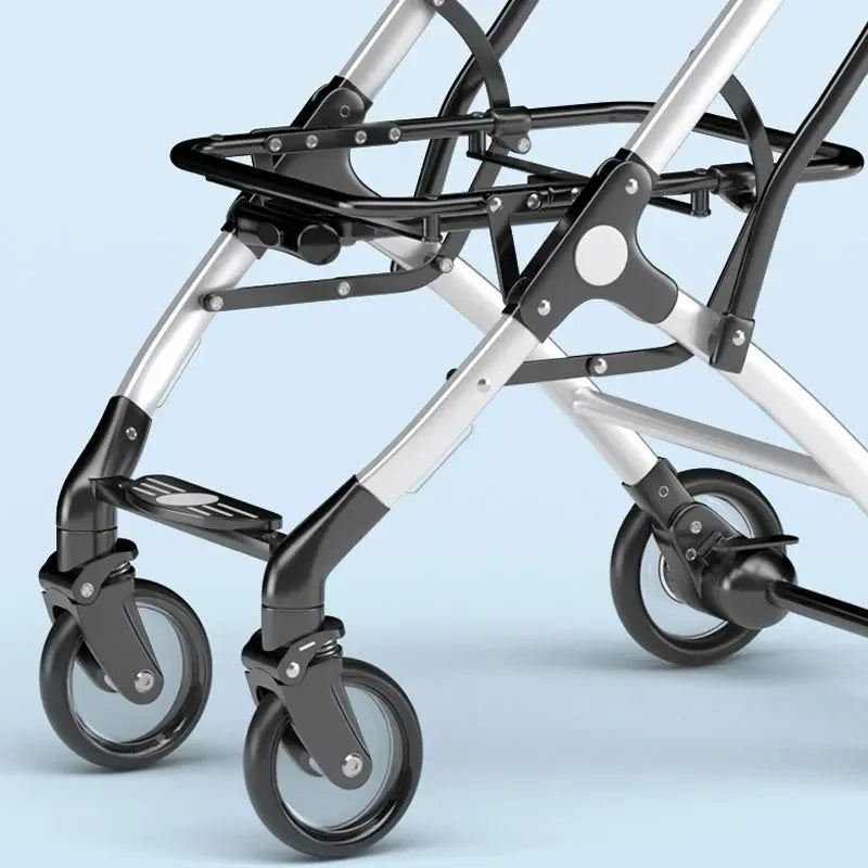 Aluminum Tube Pull Rod Pet Stroller | Foldable Collapsible Travel Cart for Medium Dogs & Cats | 20kg Capacity with Separated Bag