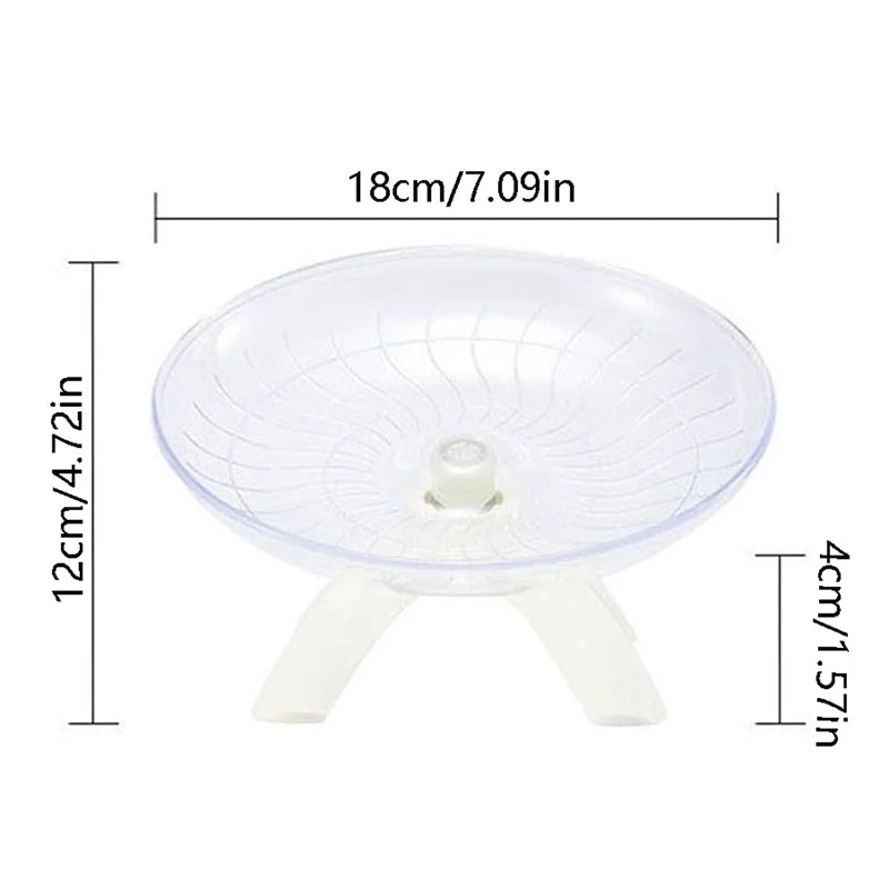 Pet Hamster Flying Saucer | Exercise Squirrel Wheel & Running Disc for Hamsters and Mice