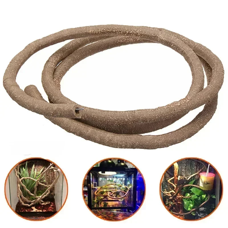 Large Flexible Rattan Vines for Reptiles | Bendable Jungle Branches for Terrarium Decor (1.5m, 2.5m, 3m)