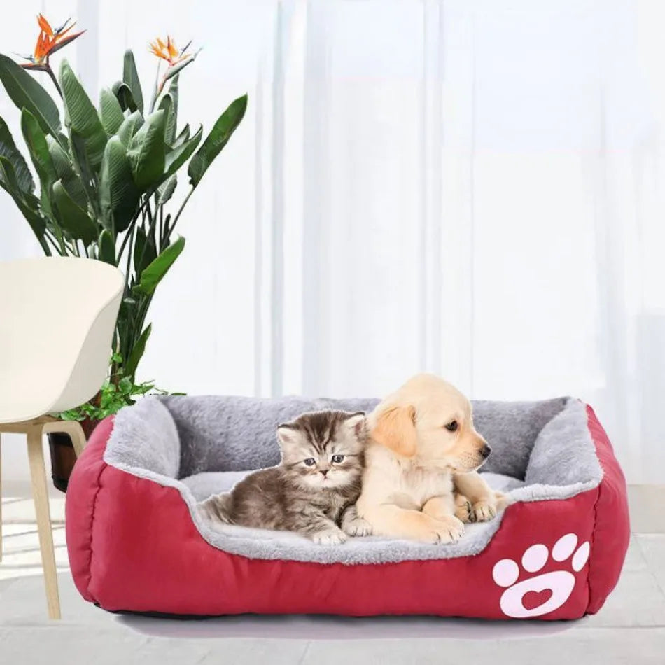 Large Square Nest S-3XL Pet Large Dog Bed for Small Medium Dogs Soft Fleece