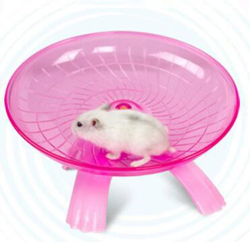 Pet Hamster Flying Saucer | Exercise Squirrel Wheel & Running Disc for Hamsters and Mice