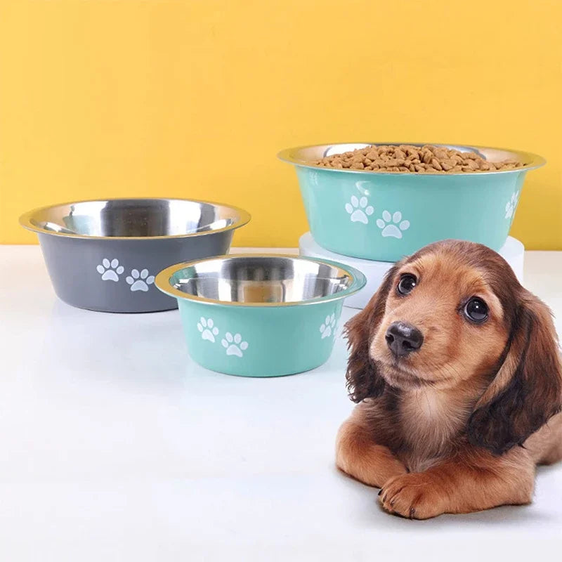 Non-Slip Dog Bowls | Stainless Steel Feeders for Small, Medium & Large Dogs | Pet Feeding Accessories