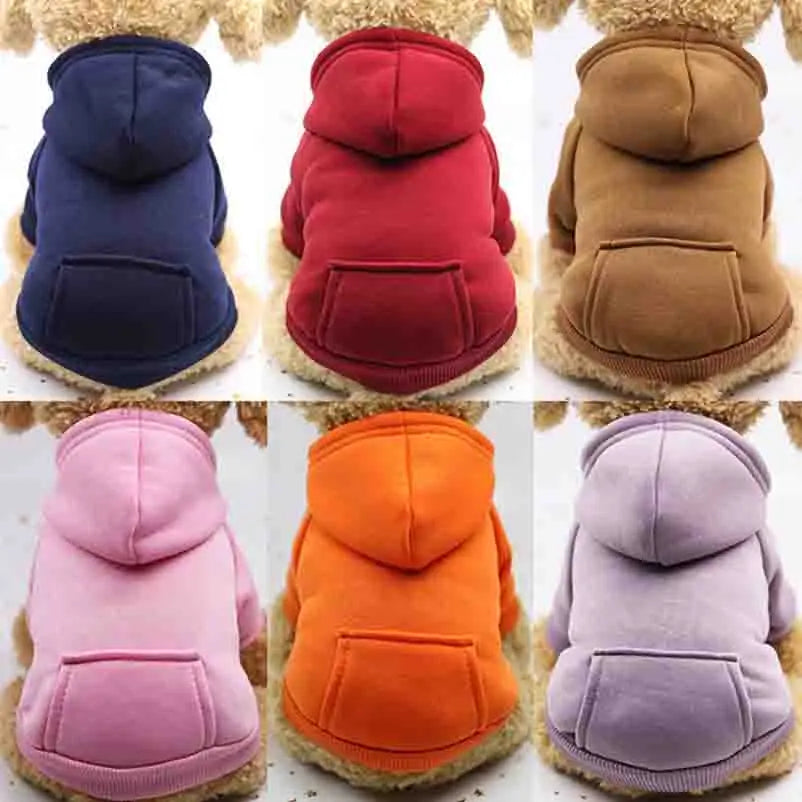 Dog Winter Hooded Sweatshirt for Small and Medium Dog