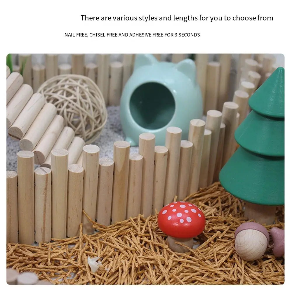 Bendable Hamster Climbing Ladder | Multifunctional Wooden Suspension Bridge for Easy Cage Decoration