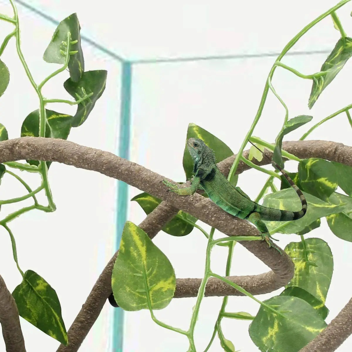 Artificial Flexible Reptile Vines | Bendable Rattan Branches for Chameleons & Lizards Habitat Decoration