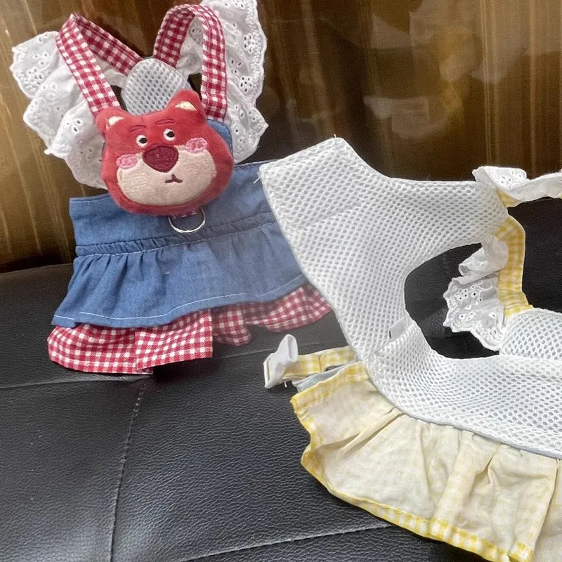 Lace Pet Apparel Harness Dresses For Little Small Dogs Puppy